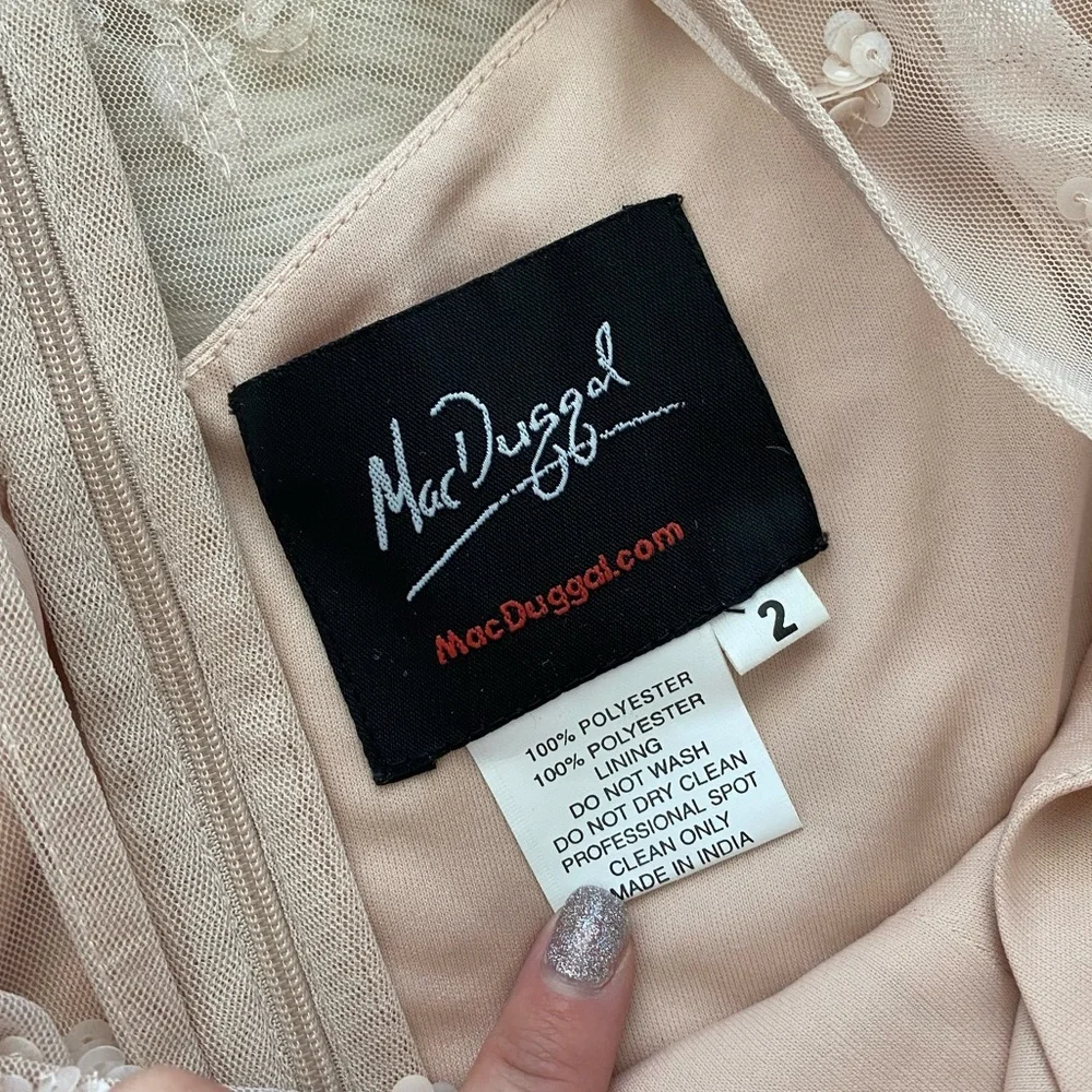 Mac Duggal Blush Pink Embroidered Maxi Dress - Picture 13 of 14